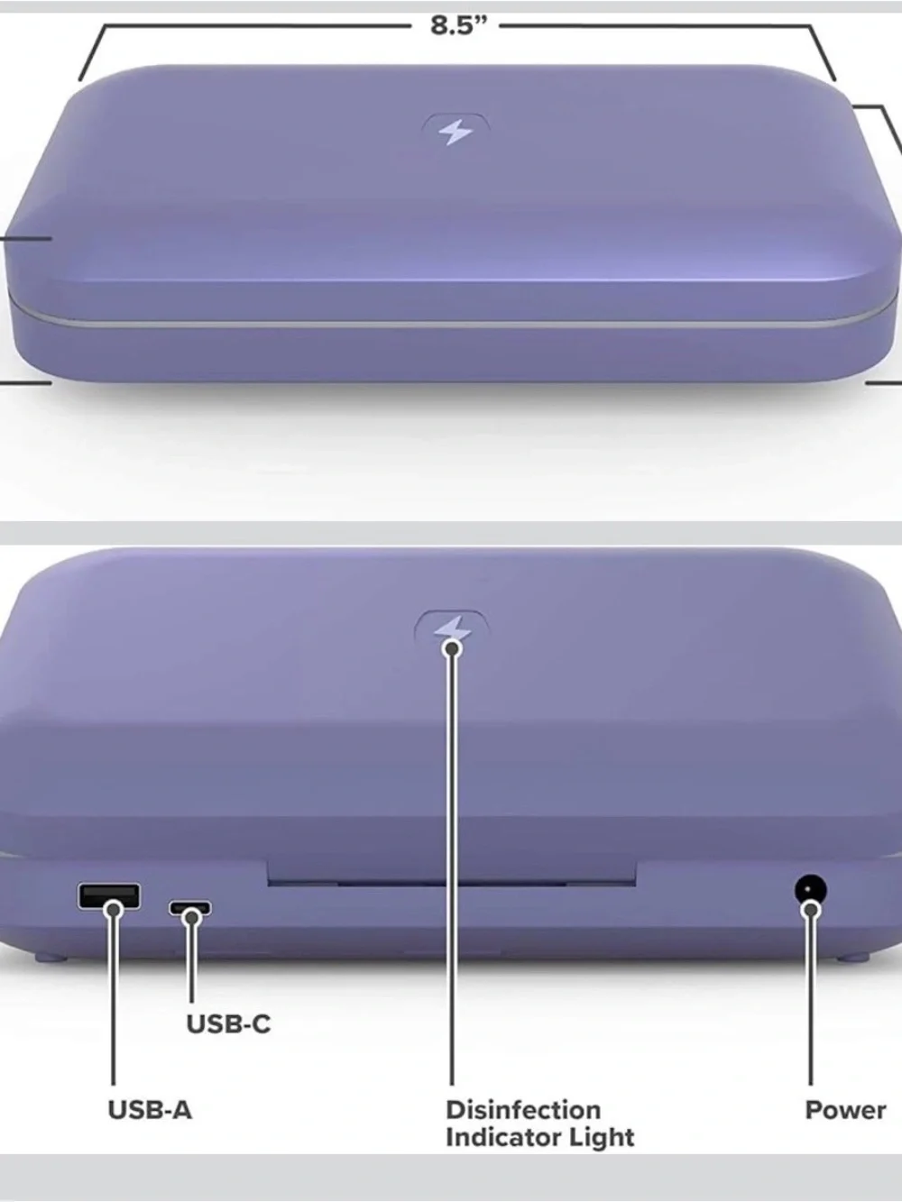 PhoneSoap UV Phone Sanitizer Charger - Periwinkle color. Never been opened/ used